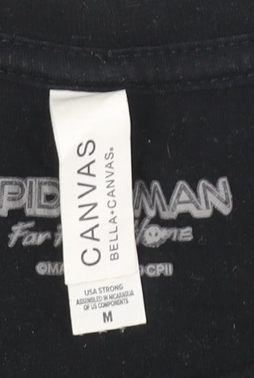 Mens UK Size M Canvas Black T-Shirt