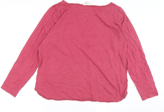 Laura Ashley Women's Pink Boat Neck Blouse, Size 20