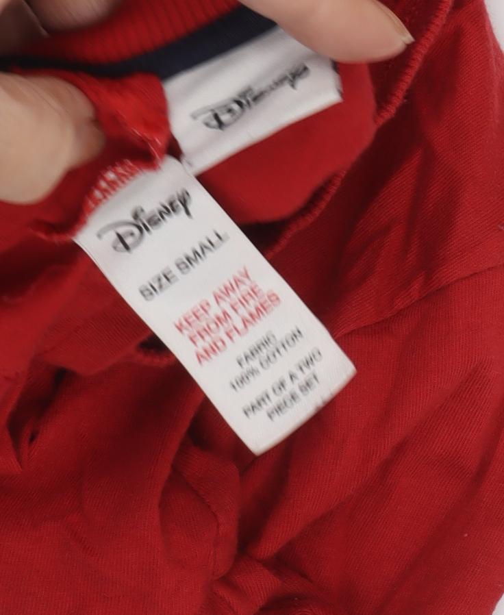 Womens UK Size S Disney Red Jersey T-Shirt