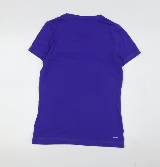 Unisex Adults UK Size M adidas Blue Basic T-Shirt