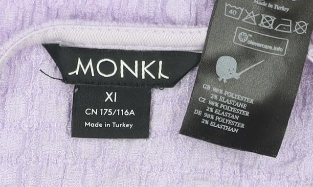 Womens UK Size XL Monki Purple Wrap Blouse