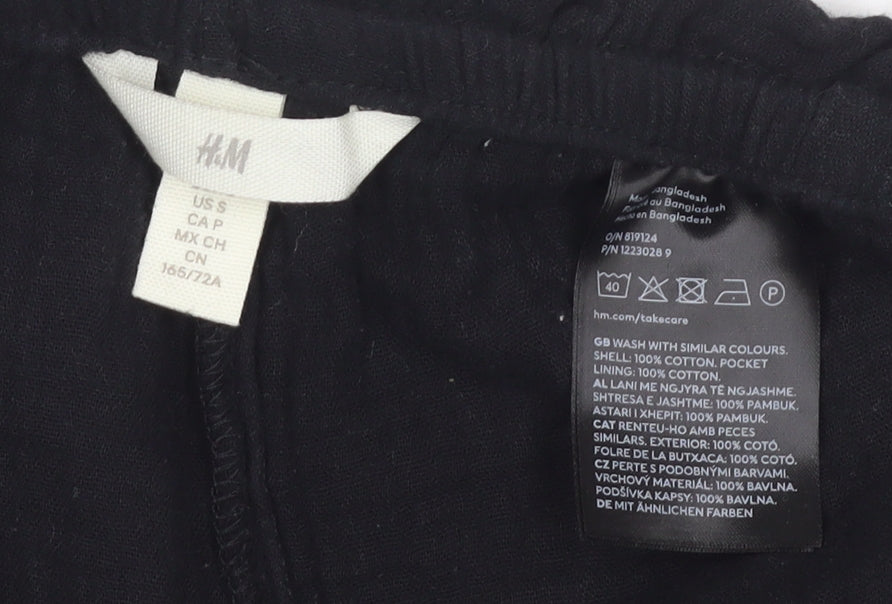H&M Women's Black Cotton Shorts Size 12