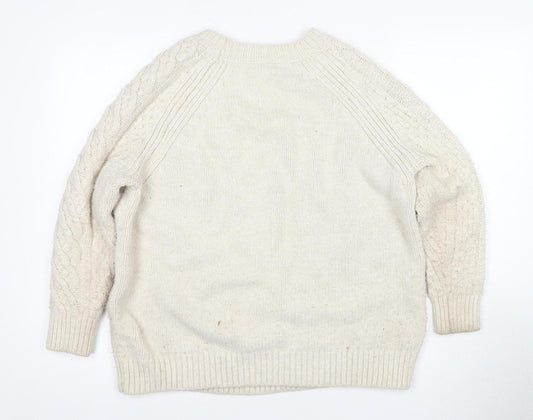 Womens UK Size M Topshop Ivory Pullover Jumper