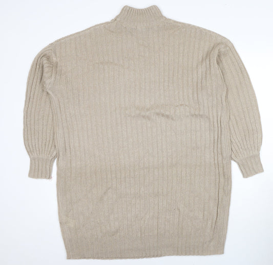 Womens UK Size S Nasty Gal Beige Pullover Jumper
