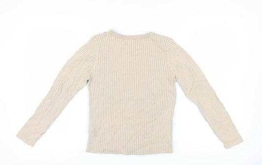 Womens UK Size 12 Marks and Spencer Beige Pullover Jumper