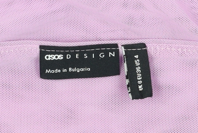 Womens UK Size 8 ASOS Design One-Piece Purple Bodysuit