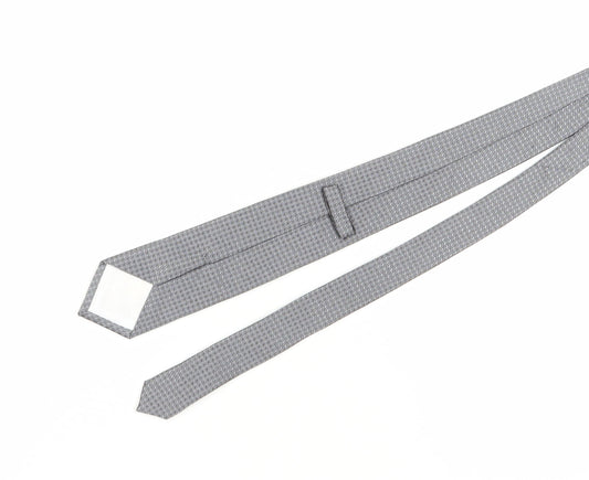 T.M.Lewin Grey Silk Houndstooth Men's Handmade Tie