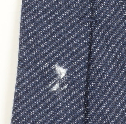 Massimo Dutti Men's Blue Striped Silk Blend Tie