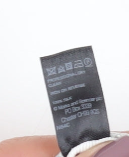 Marks and Spencer Silver Silk Men's Tie, One Size