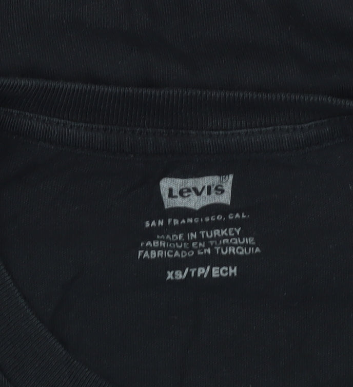 Womens UK Size XS Levi's Black Basic T-Shirt