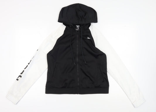 Additional front view of Reebok Black unisex full zip hoodie m