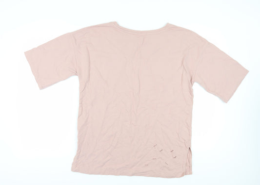 A&G Women's Beige Size 10 Basic T-Shirt