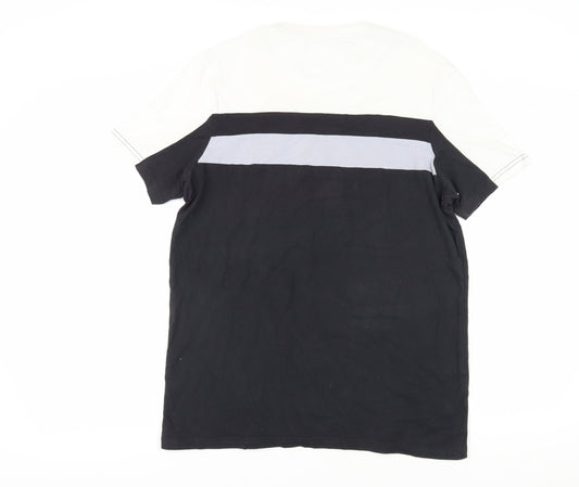 Lyle & Scott Men's XL Colourblock T-Shirt in Black/White