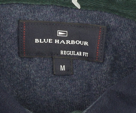 Marks and Spencer Blue Striped Men's Polo M