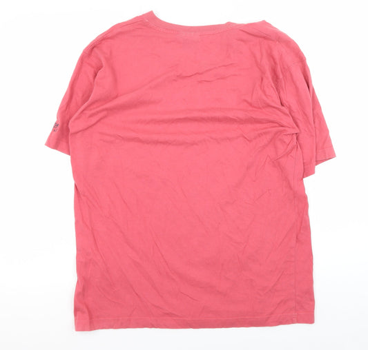 Mens UK Size S Cotton Traders Pink T-Shirt