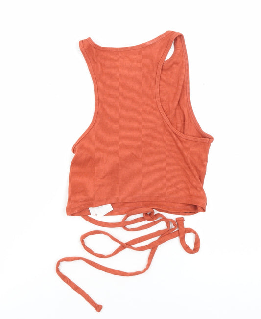 Womens UK Size S Hollister Orange Camisole Tank