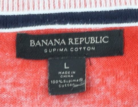 Banana Republic Men's Red Pullover Jumper - Size L