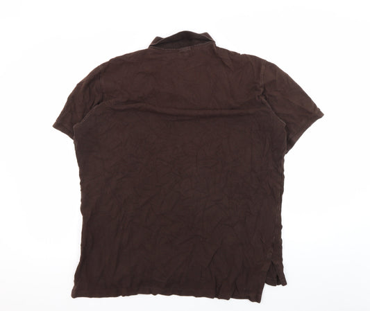 Ralph Lauren Men's Brown XL Polo Shirt Short Sleeve