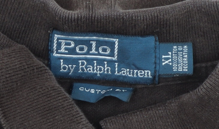 Ralph Lauren Men's Brown XL Polo Shirt Short Sleeve
