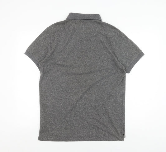 Jack Wills Grey Men's Polo, Size L, Short Sleeve, Casual