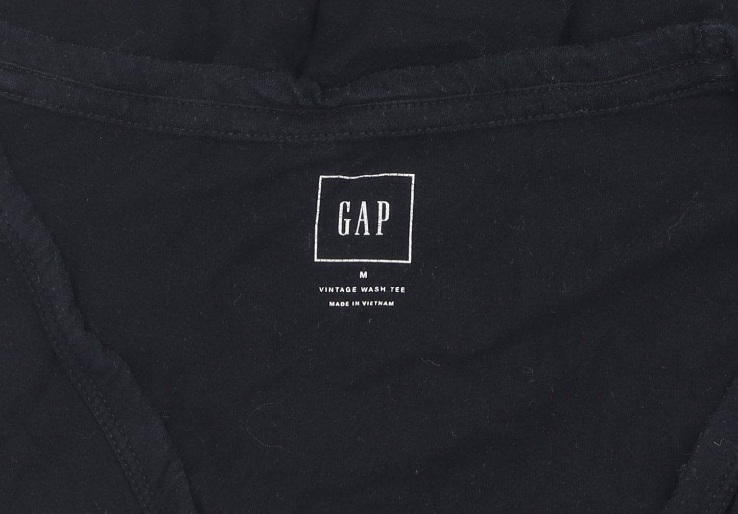 Womens UK Size M Gap Black Basic T-Shirt