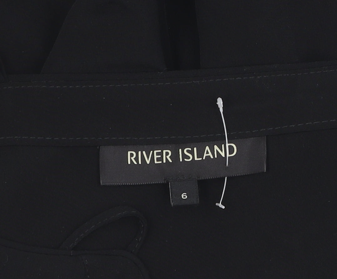 River Island Women's Black Jumpsuit, Size 6