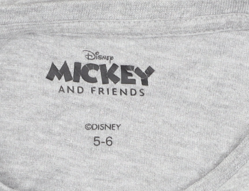 Disney Boys Grey Mickey & Friends Long Sleeve T-Shirt 5-6 Years