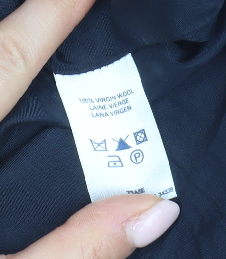 Brand and care label for French Connection Women's Black Pleated Skirt, size 12