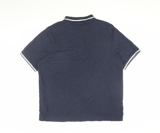 Slazenger Men's XL Blue Short Sleeve Polo