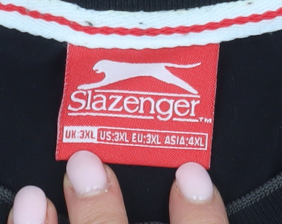 Slazenger Men's Black 3XL Crew Neck T-Shirt