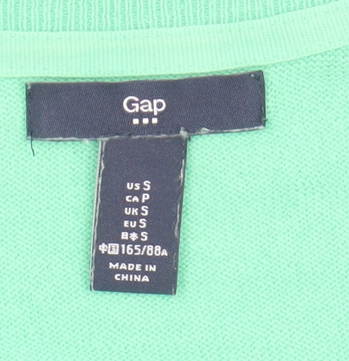 Gap Women's Green Cardigan, Size S, V-Neck Knit