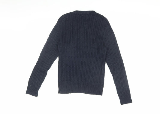 GAP Women's Blue Cable-Knit Pullover Jumper XS