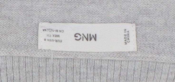 Womens UK Size S MNG Grey Pullover Jumper