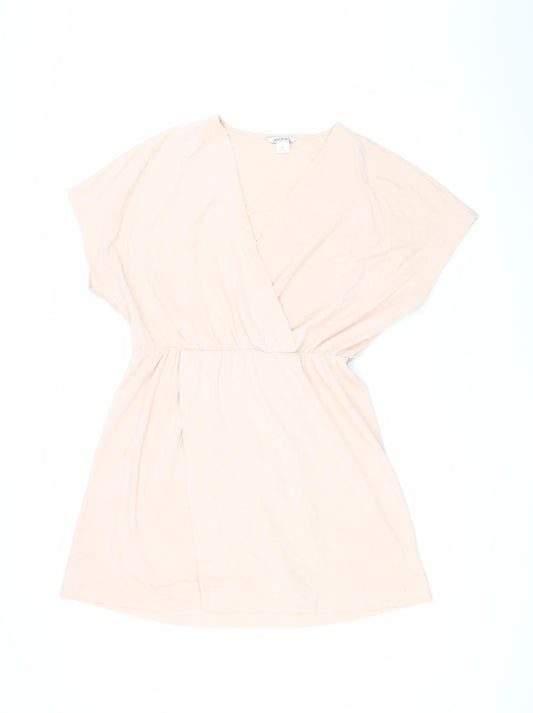 Womens UK Size M Monki Pink Wrap Blouse