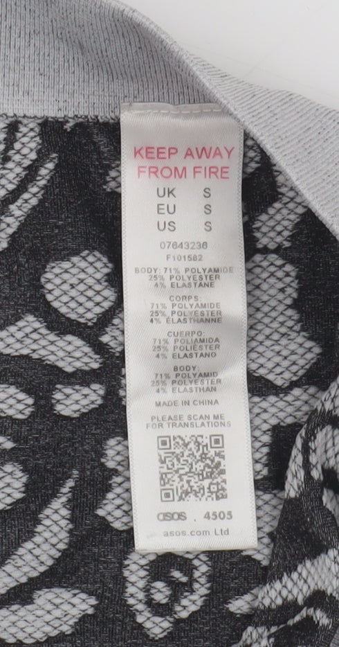 ASOS Women's Grey Animal Print Leggings S