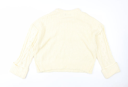 Womens UK Size XL Brave Soul Ivory Pullover Jumper