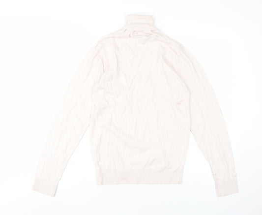 Threadbare Men's Small Ivory Roll Neck Jumper