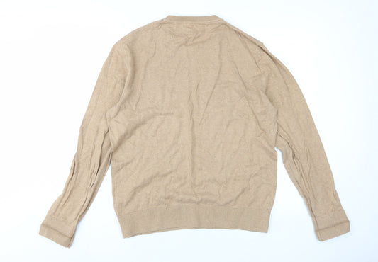 Gap Men's Beige Pullover Jumper in Medium