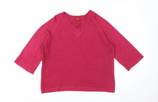 Womens UK Size M Olsen Red Pullover Jumper