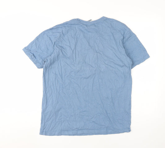 Russell Athletic Men's Blue M Cotton Crew Neck Tee