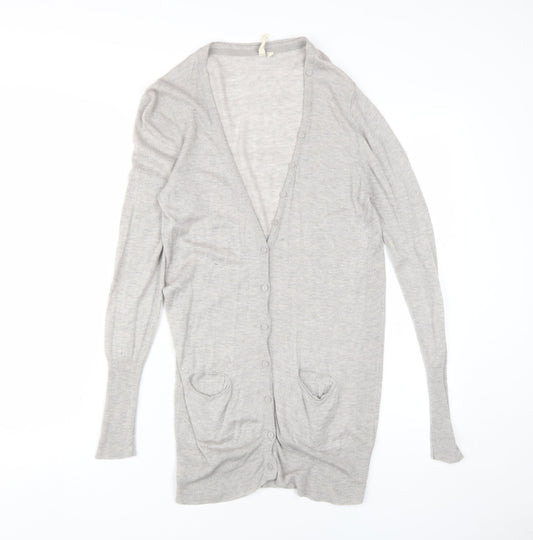 Womens UK Size 12 White Stuff Grey Cardigan Jumper