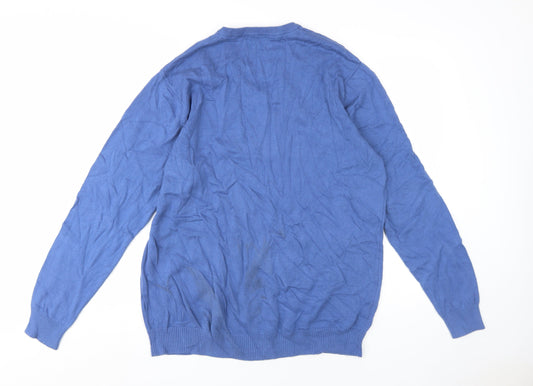 Cotton Traders Men's Blue V-Neck Pullover Jumper XL