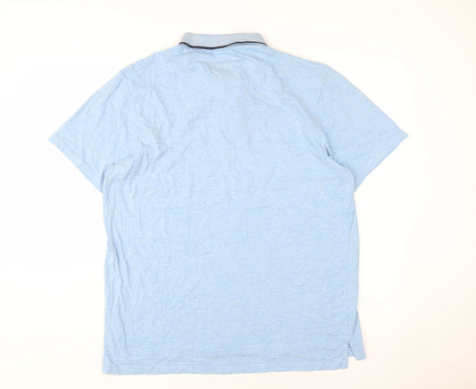 SoulCal & Co Men's Blue Polo Shirt L