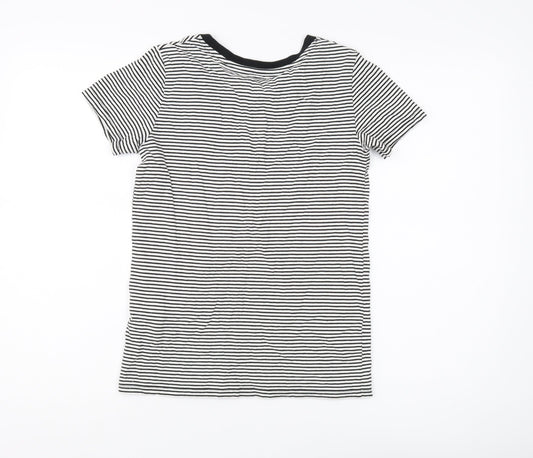 Womens UK Size XS Levi's Black Ringer T-Shirt