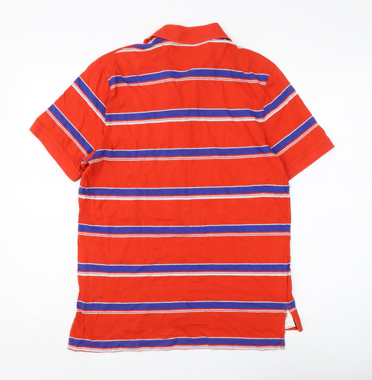 Original Penguin Men's Red Striped Polo Shirt, Size S