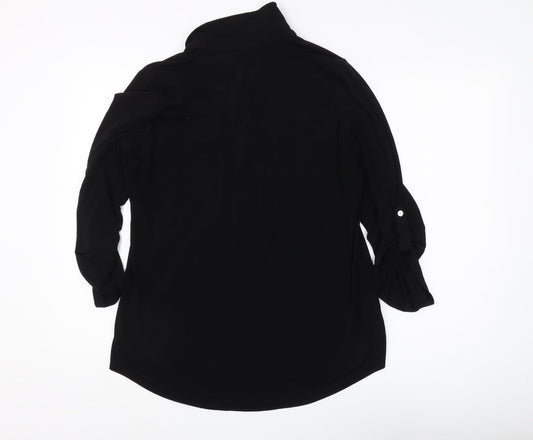 Womens UK Size XL Jones New York Black Basic Button-Up