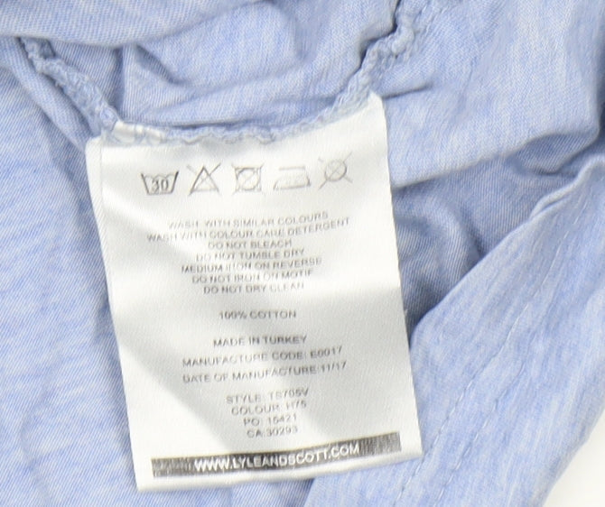 Lyle & Scott Men's Blue Crew Neck T-Shirt Size L