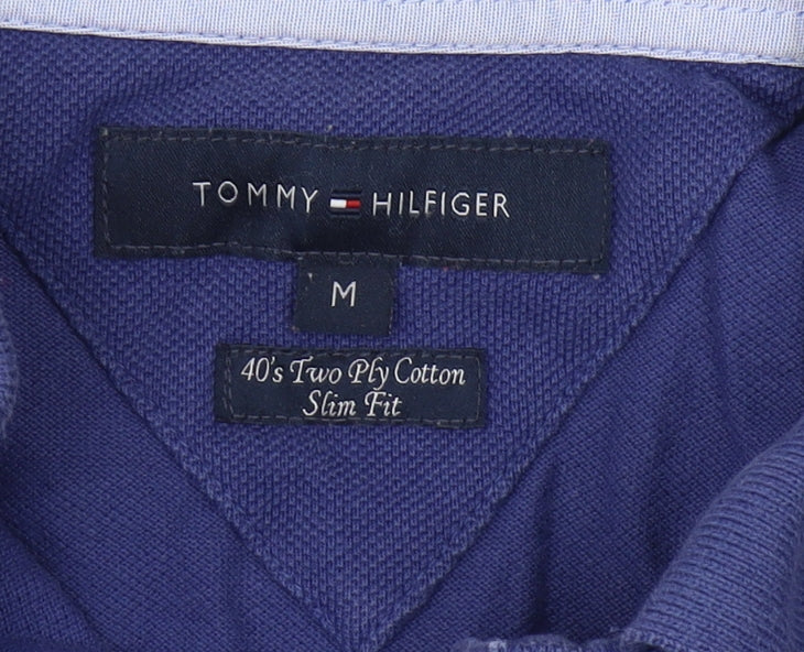 Tommy Hilfiger Men's Blue Slim Fit Polo, Medium