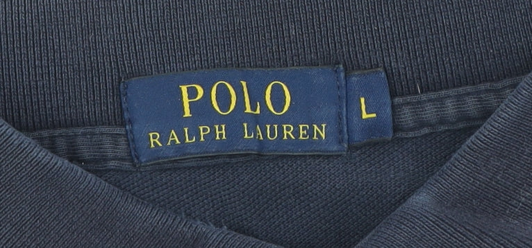 Ralph Lauren Men's Blue Polo Shirt - Size L, Classic Style