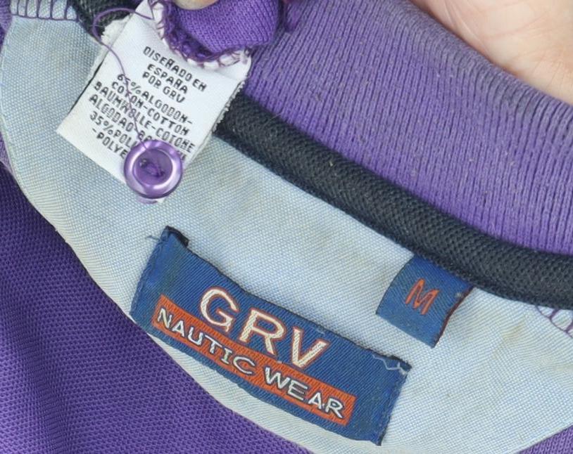 GRV Nautic Wear Men's Purple Polo Shirt M